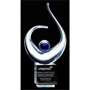 Ovation Art Glass Crystal Awards, Custom Imprinted With Your Logo!