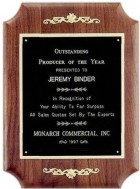 Walnut Finish Plaques, Custom Engraved With Your Logo!