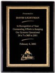 Custom Engraved Black Finish Plaques