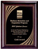 Airflyte Wood Finish Award Plaques Engraved, Custom Engraved With Your Logo!