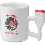 Custom Imprinted Paint Brush Handle Shaped Mugs