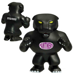 Custom Printed Panther Mascot Stress Relievers