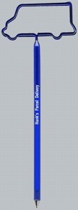 Parcel Truck Bent Shaped Pens, Custom Printed With Your Logo!