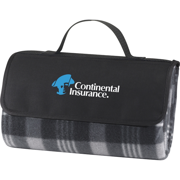 1 Day Service Plaid Park Picnic Blankets, Custom Printed With Your Logo!