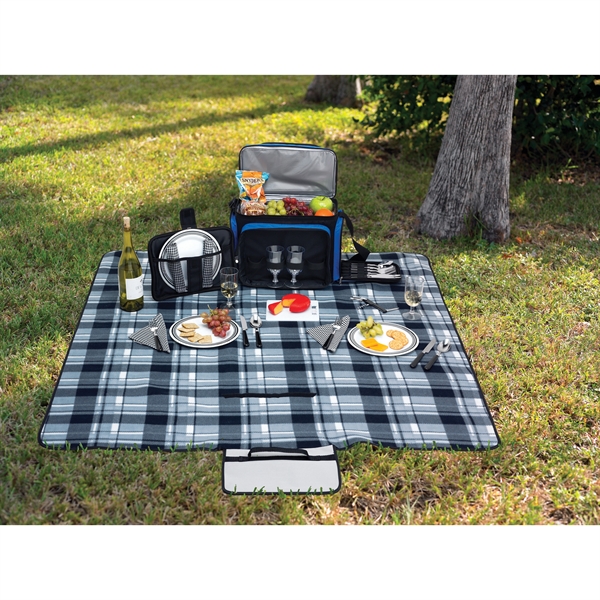1 Day Service Plaid Park Picnic Blankets, Custom Printed With Your Logo!