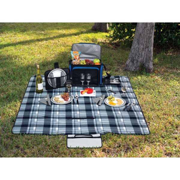 1 Day Service Plaid Park Picnic Blankets, Custom Printed With Your Logo!