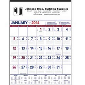 Patriotic Contractor Memo Commercial Calendars, Custom Designed With Your Logo!