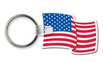Custom Imprinted Patriotic Flag Key Rings