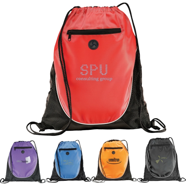 Air Mesh Ripstop Drawstring Backpacks, Custom Printed With Your Logo!