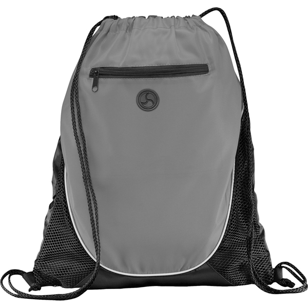1 Day Service Air Mesh and Microfiber Drawstring Backpacks, Personalized With Your Logo!