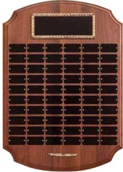 Custom Printed Genuine Walnut Perpetual Plaque Gold Frame