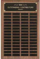 Genuine Walnut Perpetual Plaque, Customized With Your Logo!