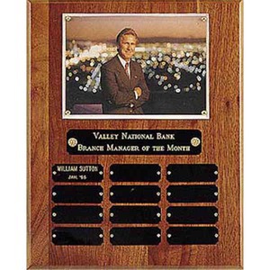 Custom Printed Genuine Walnut Perpetual Plaque With Photo