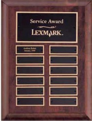 Cherry Finish Perpetual Plaque, Customized With Your Logo!