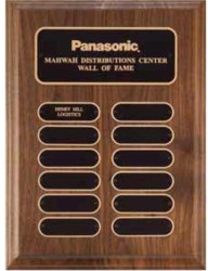 American Walnut Perpetual Plaques Oval Plates, Custom Made With Your Logo!