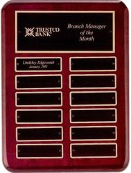 Piano Finish Perpetual Plaque With Rounded Corners, Custom Printed With Your Logo!
