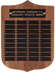 Genuine Walnut Perpetual Plaques, Custom Designed With Your Logo!