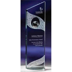Custom Printed Perspective Globe Crystal Awards