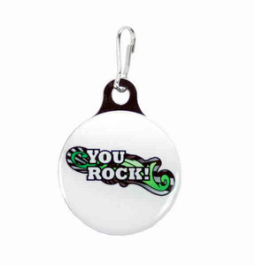 Photo Quality Metal Back Zipper Pulls, Custom Imprinted With Your Logo!