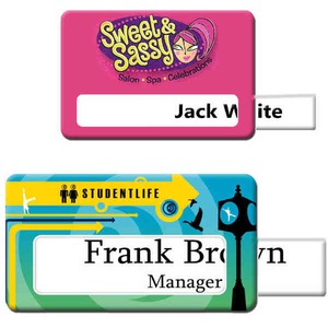 Photo Quality Name Badges, Custom Printed With Your Logo!