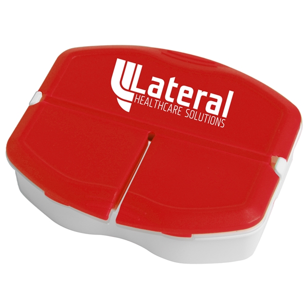 3 Compartment Pill Boxes For Under A Dollar, Custom Imprinted With Your Logo!