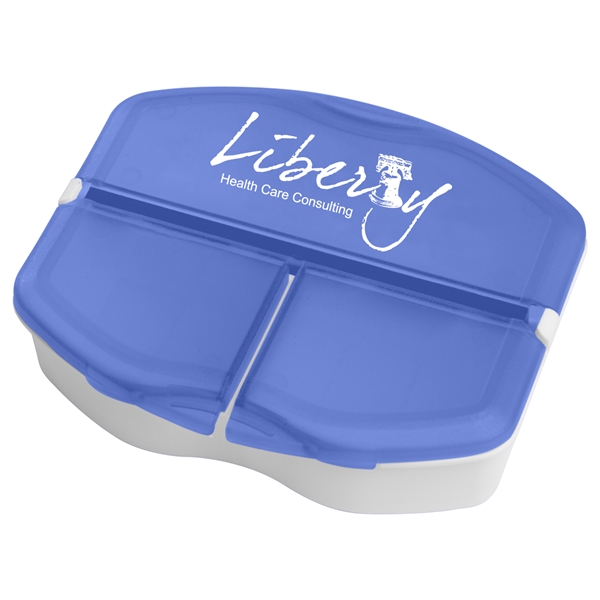 3 Compartment Pill Boxes For Under A Dollar, Custom Imprinted With Your Logo!