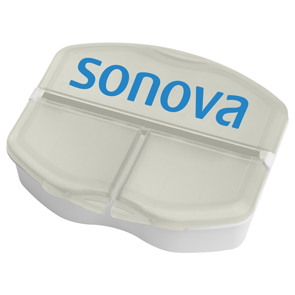 3 Compartment Pill Boxes For Under A Dollar, Custom Imprinted With Your Logo!