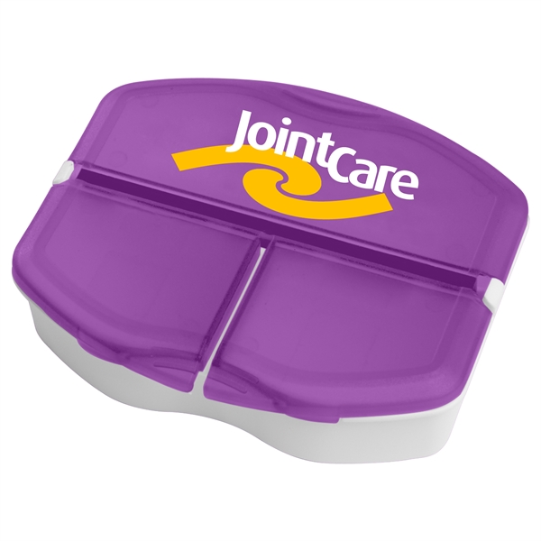 3 Compartment Pill Boxes For Under A Dollar, Custom Imprinted With Your Logo!