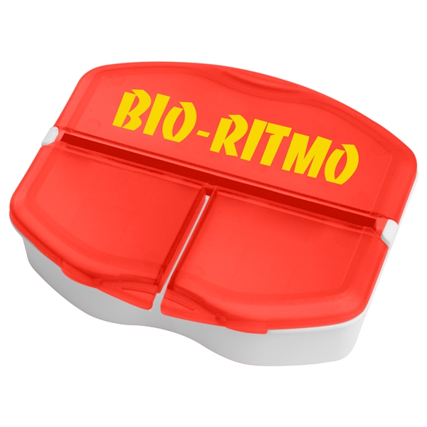 3 Compartment Pill Boxes For Under A Dollar, Custom Imprinted With Your Logo!