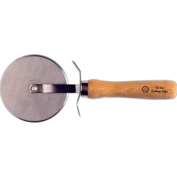 Wooden Pizza Cutters, Custom Imprinted With Your Logo!