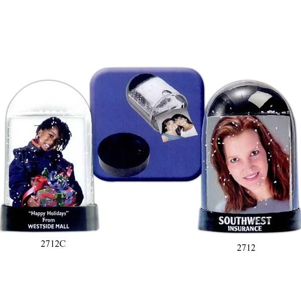 Clear Front Photo Snow Globes, Custom Imprinted With Your Logo!