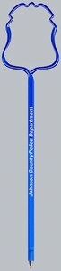 Custom Printed Police Badge Bent Shaped Pens