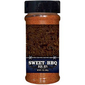 Private Label Sweet Barbeque Spices Seasonings and Rubs in Plastic Half Pint Jars, Customized With Your Logo!