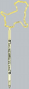 Puppy Dog Bent Shaped Pens, Custom Imprinted With Your Logo!