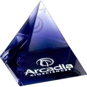 Pyramid Paperweight Crystal Gifts, Custom Designed With Your Logo!