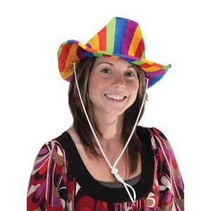 Custom Printed Rainbow Cowboy Hats