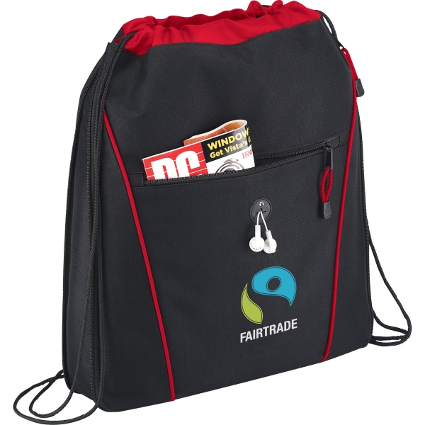 Pull Strap Closure Drawstring Backpacks, Custom Printed With Your Logo!