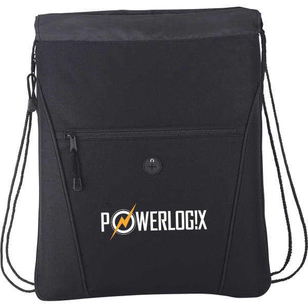 Drawstring Backpacks with Zipper, Custom Printed With Your Logo!