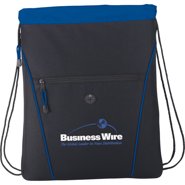 Drawstring Backpacks with Zipper, Custom Printed With Your Logo!