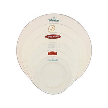 Rolled Edge Rim Dinnerware Plates, Custom Imprinted With Your Logo!