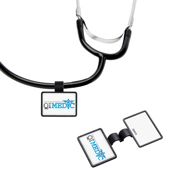 Rectangle Shaped Stethoscope ID Tags, Custom Imprinted With Your Logo!