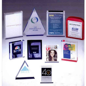 Rectangle Shaped Acrylic Embedments, Custom Printed With Your Logo!