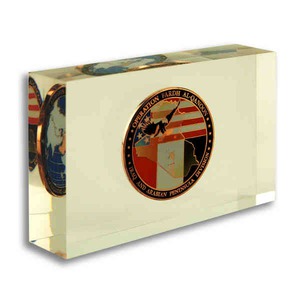 Rectangle Shaped Acrylic Embedments, Custom Printed With Your Logo!