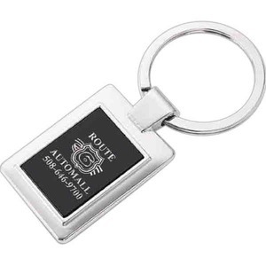 Rectangle Shaped Silver Key Tags, Custom Imprinted With Your Logo!