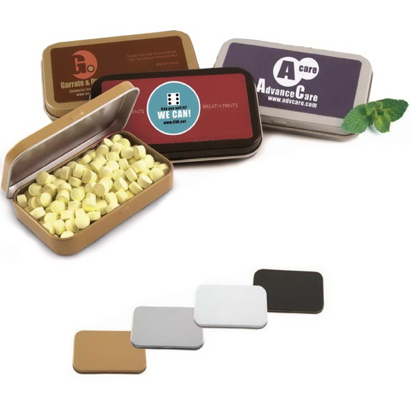 Medium Rectangular Private Label Mint Tins, Custom Imprinted With Your Logo!