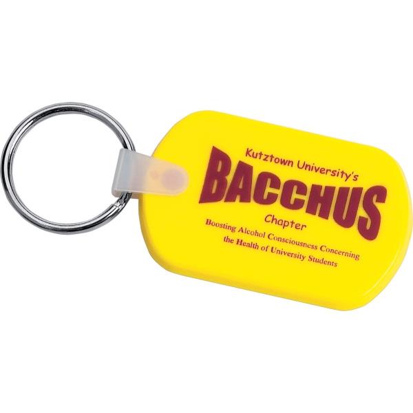 1 Day Service Rectangular Soft Key Tags, Personalized With Your Logo!