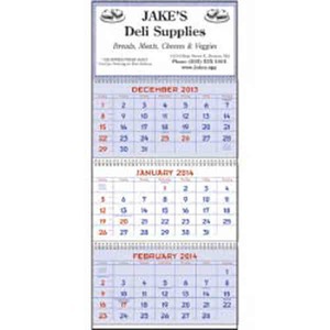 Custom Printed Red and Blue Planner Commercial Calendars
