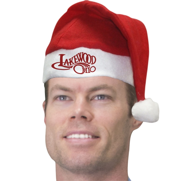 Christmas Holiday Felt Santa Hats, Custom Made With Your Logo!