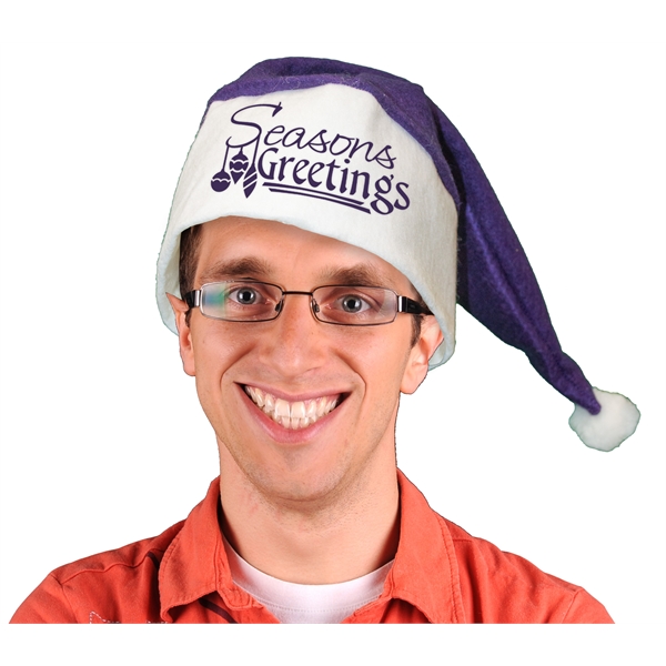 Christmas Holiday Felt Santa Hats, Custom Made With Your Logo!