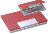 Red Leather Business Card Cases, Custom Printed With Your Logo!
